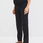 Motherhood Maternity Womens Bi-Stretch Secret Fit Belly Straight Leg Suiting Business Casual Pants, Core Black, XL US