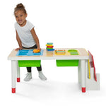 Play and Learn Sensory Table for Kids, White/Primary