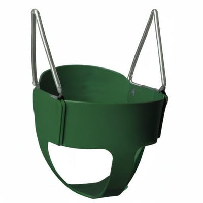 Gorilla Playsets 04-0008-G/G Full Bucket Toddler Swing, Bucket, Green 60" Plastic Coated Chains, 50 Lb Capacity