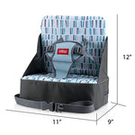 Nuby Easy Go Booster Seat - Travel Booster Seat for Babies and Toddlers - Holds Up to 50 Pounds - 9+ Months - Gray