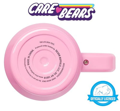Silver Buffalo Care Bears Christmas Cuties Winter Fun Featuring Good Luck Bear, Cheer, and Christmas Wishes Bear Stainless Steel Tumbler with Handle and Straw, Fits in Standard Cup Holder, 40 Ounces