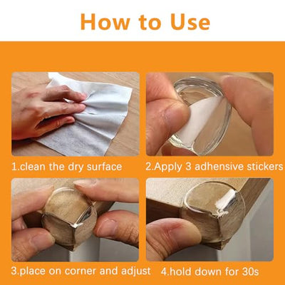 16 PCS Corner Protector Baby, Clear Table Corner Protectors Baby Proofing Baby Safety Products Baby Proof Corners and Edges Furniture Corner Protector