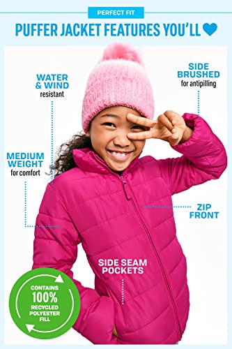 The Children's Place baby girls And Toddler Medium Weight Puffer Jacket, Wind-resistant, Water-resistant Jacket, Lavender, 18-24 Months US