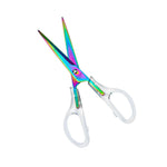 6.5" Clear Acrylic Scissors Rainbow Scissors Metal Blades Office Cutting Shears for Desk Craft Supplies Home Office School Accessories