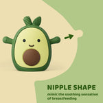Baby Teething Toy Silicone Avocado Teething Mitten for Babies Over 3 Months Anti Dropping Wrist Hand Teethers Baby Chew Toys for Sucking Needs, BPA Free