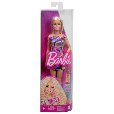 Barbie Fashionistas Doll #223 with Blonde Wavy Hair, Totally Hair-Inspired Dress & Accessories, 65th Anniversary Collectible Toy