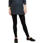 Motherhood Maternity Women's Full Length French Terry Secret Fit Over The Belly Pregnancy Legging, Black, Small