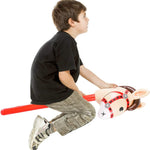 2PCS Inflatable Pony Stick Horse Costume - Halloween/Western Cowboy/Horse Baby Shower Birthday Party Decorations - 37 Inches (Red)