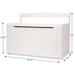 Melissa & Doug Toy Chest, Wooden Toy Storage Box with Safety-Hinged Lid, Kids Toys Storage Organizer for Playroom, Bedroom, & Montessori Classroom Furniture for Boys & Girls Ages 3+