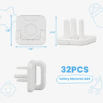 32 Pack Outlet Covers Baby Proofing, Socket Covers with Hidden Pull Handle, Child Safety Outlet Covers