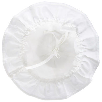pureborn Baby Girl Sun Hat Bucket Hats Breathable Cotton Outdoor Beach Sun Protection Cap with Straps White 0-3 Months