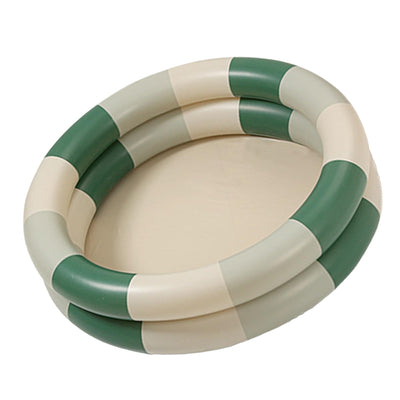 Inflatable Pool Baby Retro Blow Up Swimming Pool Family Cute Thickened Water Pool (Green Stripe)