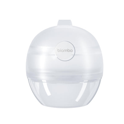White baby bottle with 'biamba' branding on a white background