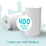 Hello Blink Sticker Maker Refill Pack – 10 Rolls: 5 Round, 5 Square – Makes 400 Custom Stickers – Compatible with Hello Blink Printer (Sold Separately) – Fun for Kids Aged 8+, DIY Craft Projects