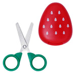 Refrigerator Paste Cutter Safety Scissors Mini Cute Strawberry Shape Portable Paper Cutters Set for Scrapbook Crafts Photo Album Decoration Greeting Cards Embroidery Scissor