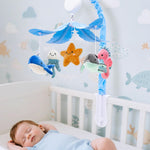 FEISIKE Baby Crib Mobile with 35 Lullabies, 3 Modes Rotation & Music, Adjustable Volume, Nursery Decor for Boys and Girls (Ocean Theme)