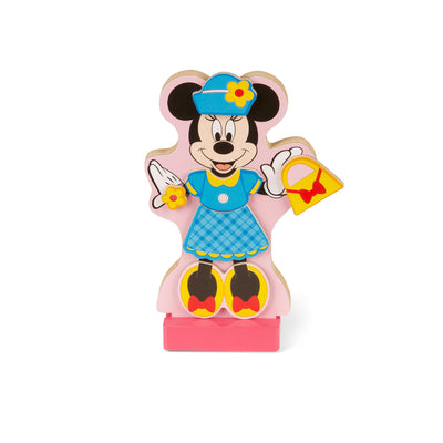 Melissa & Doug Disney Minnie Mouse & Daisy Duck Magnetic Dress-Up Wooden Dolls – Pretend Play Set (40+ pcs) Minnie Mouse Toys, Disney Dress Up Dolls for Preschoolers & Kids Ages 3+