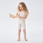 pureborn Baby Viscose From Bamboo Pajamas Set Pjs - Little Girl Short Sleeve Snug Fit Soft Sleepwear 2pcs Rabbit 12-18 Months