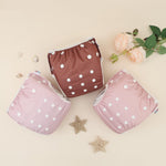 ALVABABY Swim Diapers 3pcs Baby & Toddler Snap One Size Reusable Adjustable Baby Boys' Swim Diapers for Swimming Lessons 3SWY74A