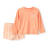 Carter's Boy 2-Piece Rashguard Trunk Set, Orange, 6M