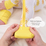 pureborn Baby Girls Sleeper Viscose from Bamboo Pajamas 2-Way Zipper Snug Fit Sleepwear Little Sun 0-3 Months