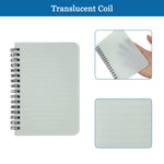 Spiral Notebook 4 Pack Small Pocket Notebook 4.1''x5.9'' A6 Mini Journal Plastic Hardcover Ruled Notebook 4 Color 480 Pages for School Work and Aesthetic Gift Office Supplies for Teen Girls,Boys