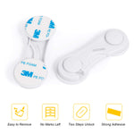 Child Safety Cabinet Locks, Adoric Baby Child Proof Cabinet Kitchen System, Drawers, Adjustable Strap, No Tools or Drilling and Strong Adhesive (8-Pack White)