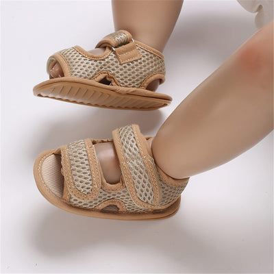 RVROVIC Baby Boys Girls Sandals Premium Infant Summer Outdoor Shoes PU Lightweight Soft Anti-Slip Sole Toddler Prewalker(6-12 Months Infant,A1-Khaki)