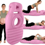Inflatable Pregnant Pillow, Full-Body Pregnant Woman air Cushion Bed, Pregnant Pillow with Abdominal Hole, The Best Prone Sleep, Pregnant Woman Pillow and Pregnancy Essentials (Pink)(Pink)
