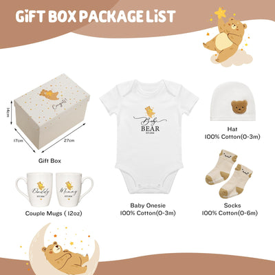 AW BRIDAL New Mom Gifts for Women 2026, New Parents Gift for Couples, Baby Gift Basket for Boys Girls Baby Shower, Gender Reveal Gifts with Mom and Dad Coffee Mugs for Parents to Be, First Time Moms