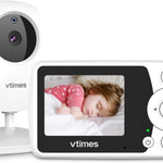 Vtimes baby monitor with camera and display on a white background
