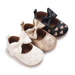 LAFEGEN Baby Girls Mary Jane Flats with Bownot Non Slip Soft Sole PU Leather Newborn Infant Toddler First Walker Cirb Dress Shoes(12-18 Months Toddler 21 Golden)