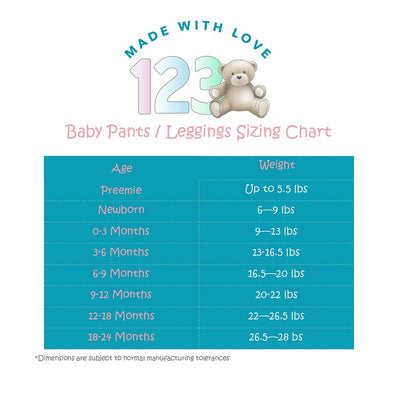 123 Bear 100% Cotton Baby Pants with Footies 100% Cotton Unisex Boys Girls (Newborn, 2-Pack Lemon)