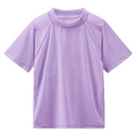 Girls Rash Guard Swim Shirt Short Sleeve for Toddler Kids Youth Rashguard Water Shirt UPF 50 Swimming Fishing Sun SPF Tee Light Purple 4T