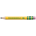 Ticonderoga My First Half-Size Wooden Pencils, Large Triangle-Barrel Pre-Sharpened #2 (HB) Short 4.5" Yellow Pencils with Erasers, Yellow, 12/Pack