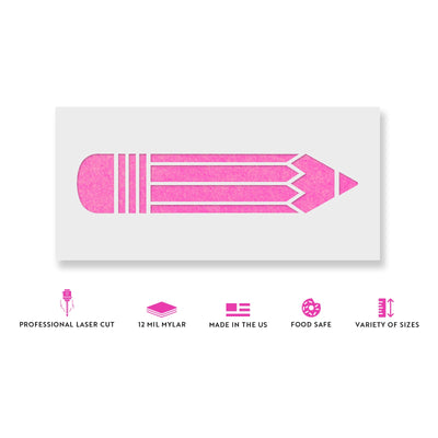 Pencil Craft Stencil - School Stencils, Engage Minds with Creative Educational Stencil Projects
