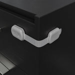 Baby Proofing Child Safety Locks (2 Pack) by Skyla Homes - The Safest, Quickest and Easiest 3M Adhesive Cabinet Latches, No Screws & Magnets, Multi-Purpose for Furniture, Kitchen, Ovens, Toilet Seats
