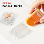 Sooez 12 Pack Pencil Erasers, Cute Animal Eraser with Clean up Roller and Cover, Latex-Free, Bulk Art Drawing Erasers for Teens & Teacher Classroom/School Supplies, Party Favor