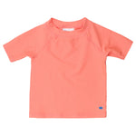 RUGGEDBUTTS® Baby/Toddler Boys Short Sleeve Rash Guard - Coral, 3T