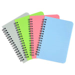 Spiral Notebook 4 Pack Small Pocket Notebook 4.1''x5.9'' A6 Mini Journal Plastic Hardcover Ruled Notebook 4 Color 480 Pages for School Work and Aesthetic Gift Office Supplies for Teen Girls,Boys