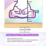 Mibote Baby Growth Height Chart Handing Ruler Wall Decor for Kids, Canvas Removable Height Growth Chart 79" x 7.9" (Unicorn)