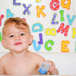 Nuby Floating Bath Tub Alphabet and Numbers Set - Soft Foam Waterproof Letters and Numbers - 36 Pieces - Educational Bath Toys for Kids - 3+ Years