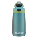Contigo Kids Stainless Steel Water Bottle with Redesigned AUTOSPOUT Straw, 13oz, Green and Blue, Easy Clean, BPA Free