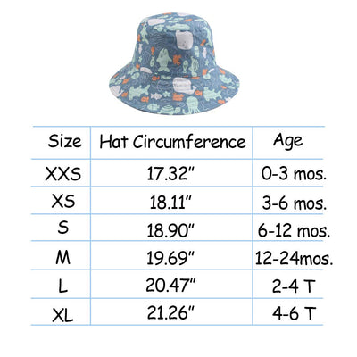 XIAOHAWANG Baby Boy Bucket Toddler Kids Sun Hat UPF 50+ Wide Brim Outdoor Beach Caps Play hat (Octopus, S(6-12 Months))