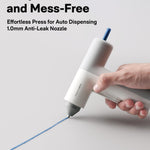 HOTO Cordless Auto Dispensing Glue Gun, Easyflow Hot Glue Gun with 40 Glue Sticks, 30s Fast Heating, 3000mAh USB-C Rechargeable, Anti-Scald & Anti-Drip, Ideal for DIY Crafts, Home Repairs & Decoration