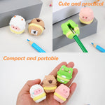 Cute Pencil Sharpeners Set of 4 - Manual Handheld Sharpeners for Kids, Students, Classroom, Fun Novelty School Stationery, Office Supplies (Style 2)