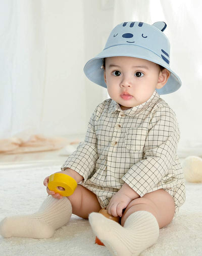 Baby Sun Hat Adjustable,Infant Toddler Summer Outdoors Beach Hat UPF50+,Sun Protection Bucket Hat