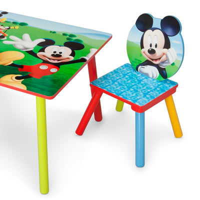 Delta Children - Disney Mickey Mouse Kids Table and Chair Set 3- Piece Set (2 Chairs Included) - Ideal for Arts & Crafts, Snack Time, Homework & More, Pink