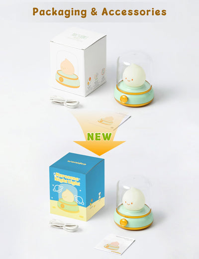 WANIDEA Cute Chibi Flame Lamp, Anime Cozy Lights, Retro Rechargeable Night Light, Decor, Smoko Light, Cute Desk Accessories, Gifts
