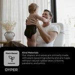 DYPER - Charcoal Enhanced Day & Overnight Disposable Baby Diapers - Made with Plant-Based* & Skin-Friendly Ingredients, Hypoallergenic for Sensitive Skin - Size 5, (36 Count)